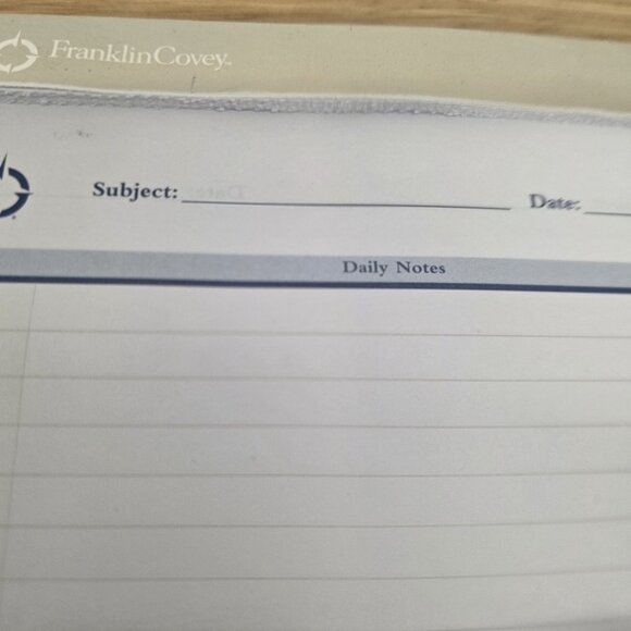 FRANKLIN COVEY Small Note Pad Folio Portfolio Black Faux Leather Crocodile Cover - Picture 7 of 10